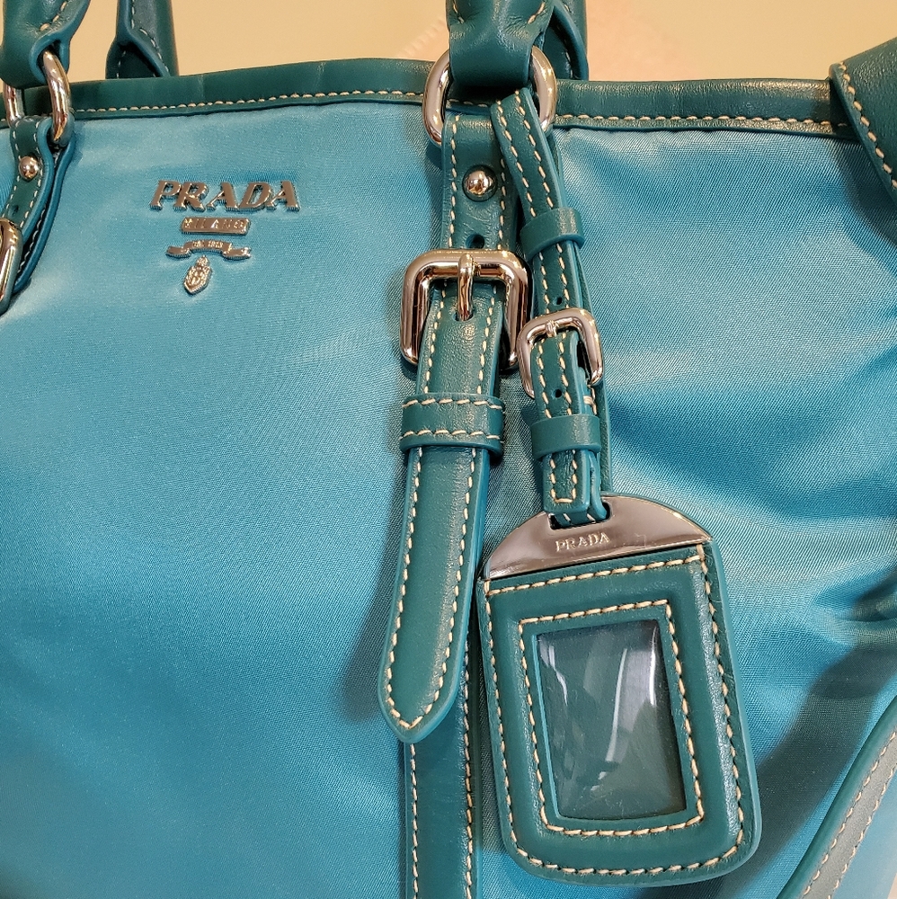 Brand new Prada Turquoise nylon leather purse - Picture 14 of 15